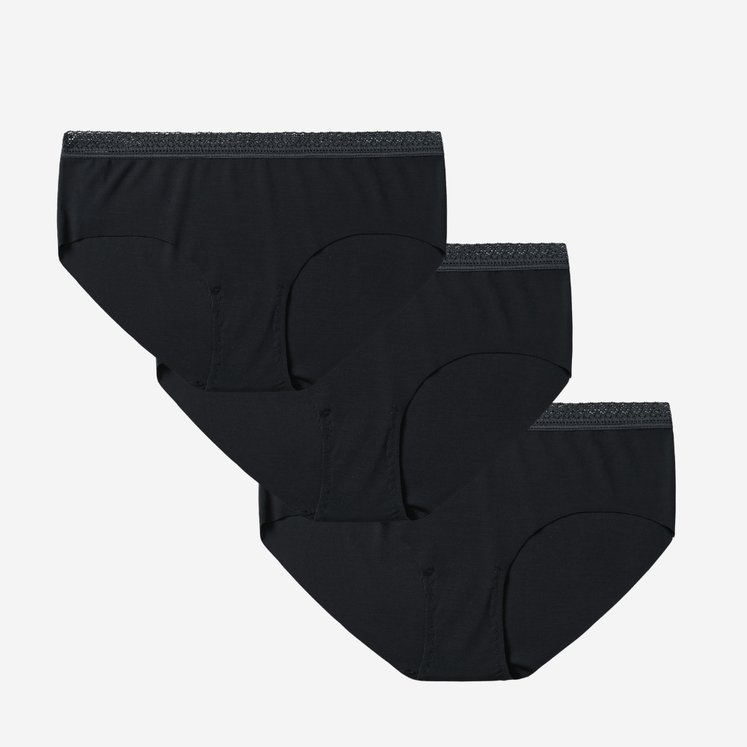 3 Pack Freeform TENCEL™ Modal Seamless Panty with soft lace for ultimate comfort and elegance.