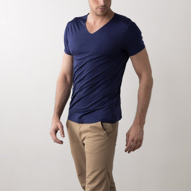 Liquid V Neck Short Sleeve Tee