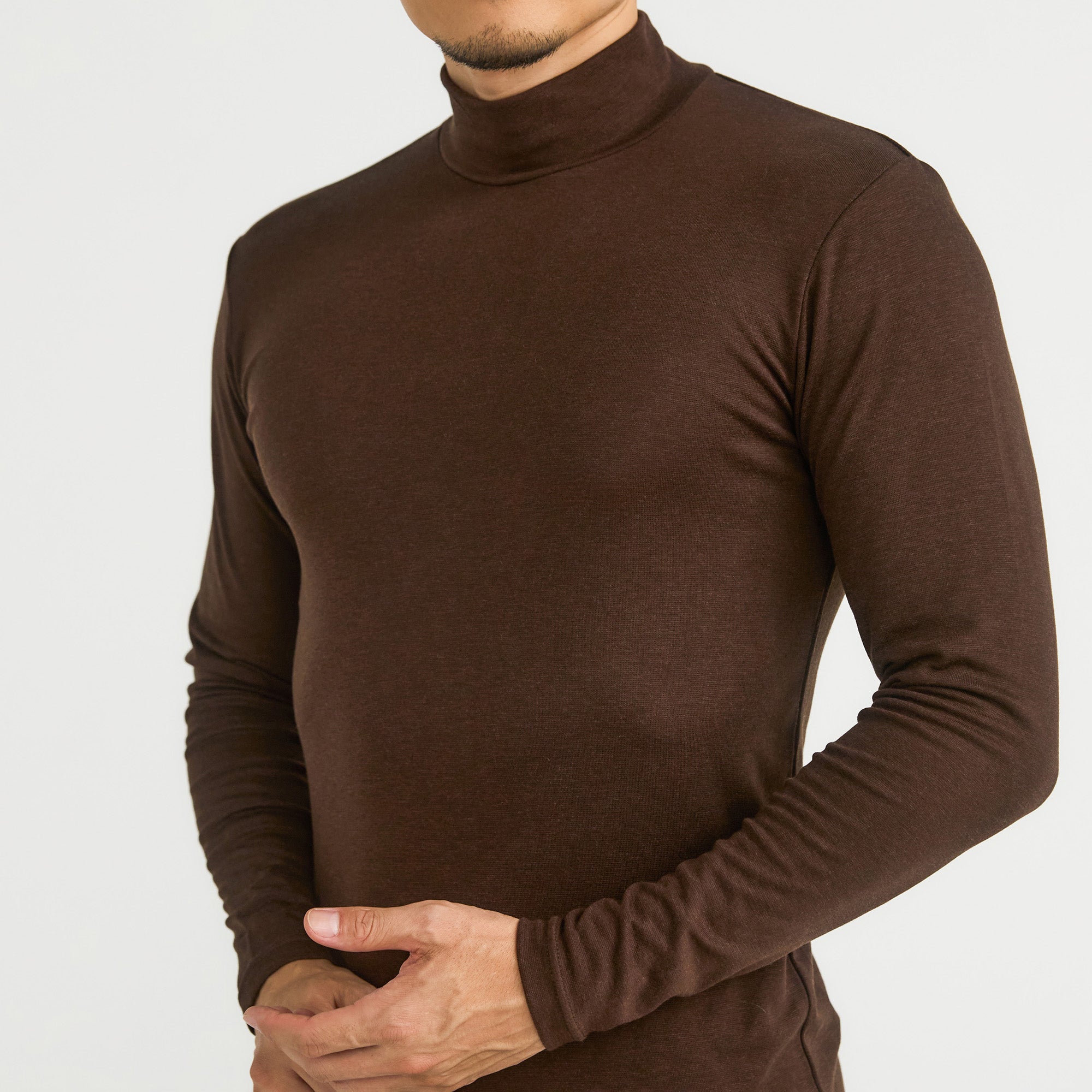 Wool Sense Mock Neck Thermal Top