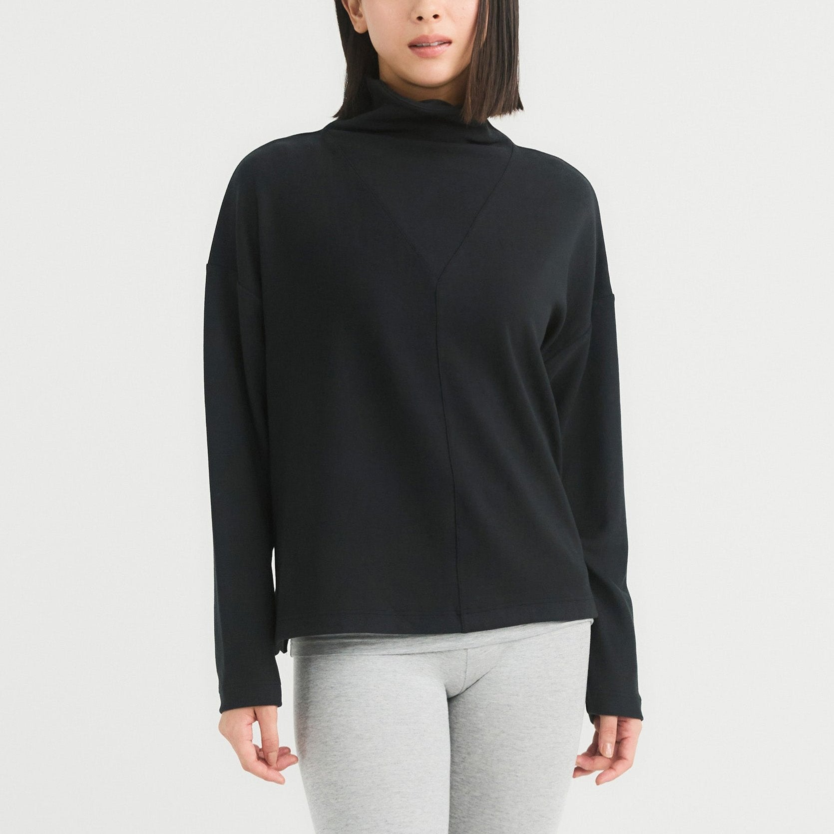 Loft Mock Neck Long Sleeve Top