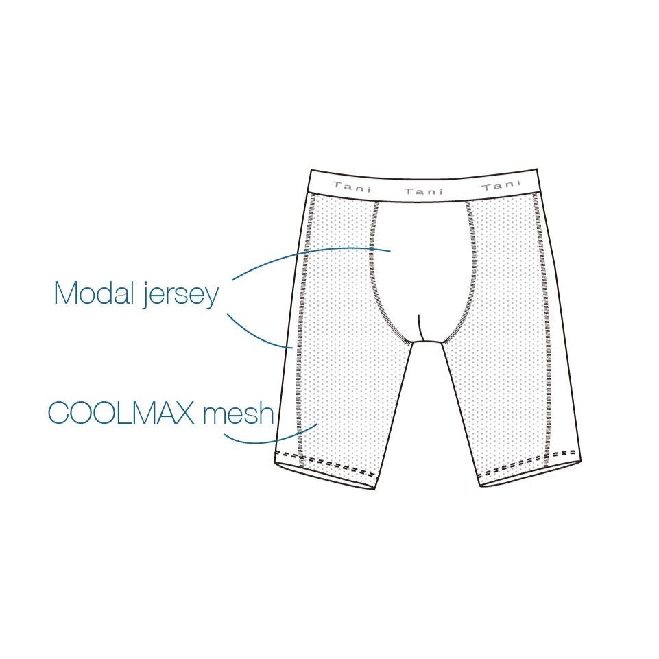 Smart Mesh Jacquard Waistband Midway Boxer - Tani Comfort - Boxer