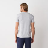 Modal Silk Seamless V-neck Short Sleeve T-Shirt