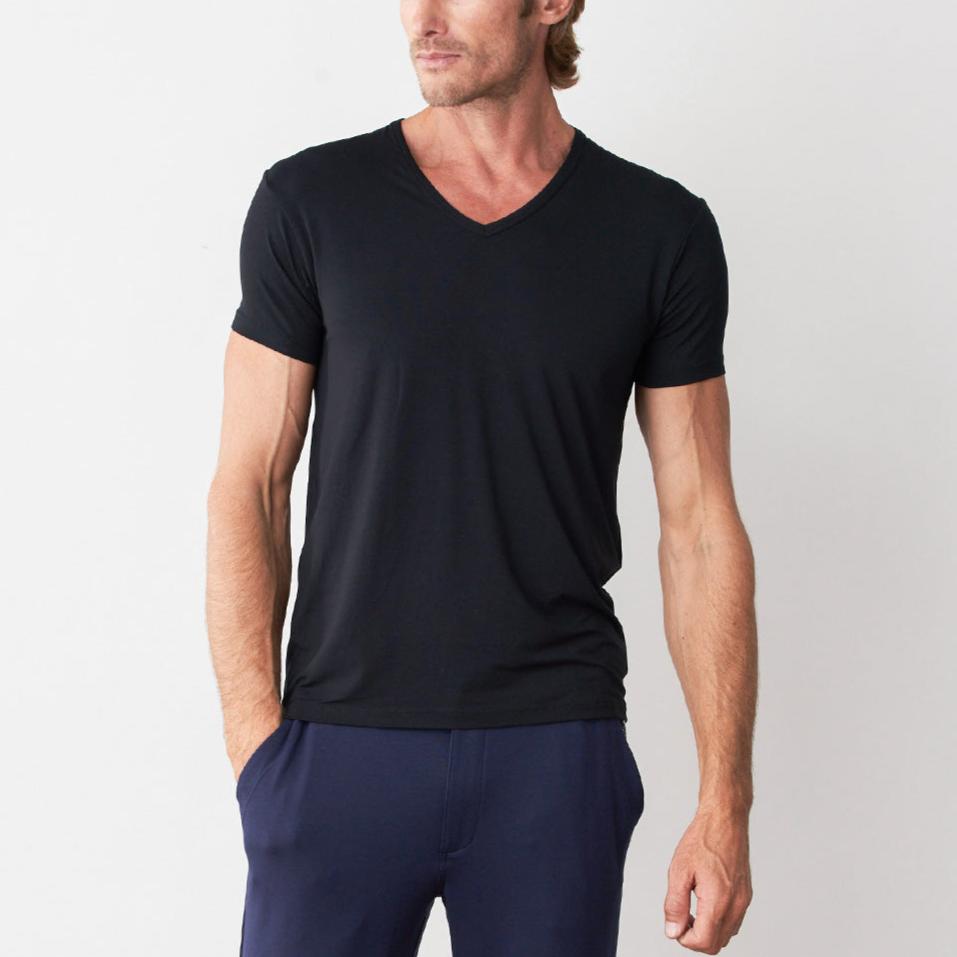 Modal Silk V-Neck T-Shirt