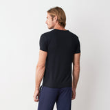 Modal Silk Seamless V-neck Short Sleeve T-Shirt
