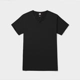 Swiss Cotton Seamless V Neck Short Sleeve Tee