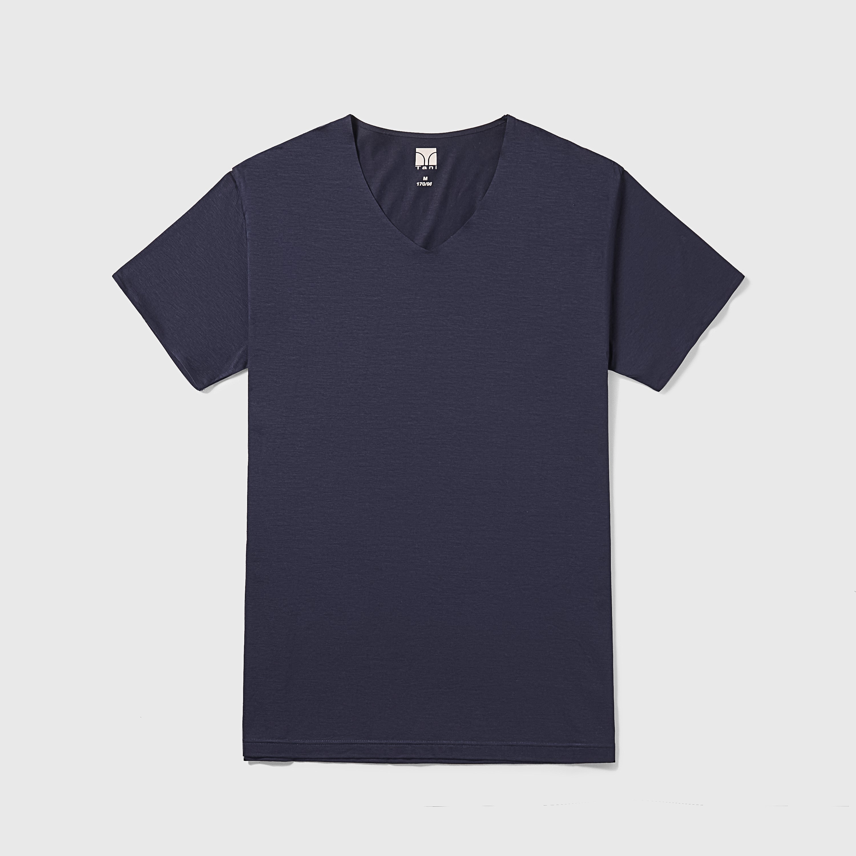 Swiss Cotton™ Seamless V Neck Short Sleeve Tee