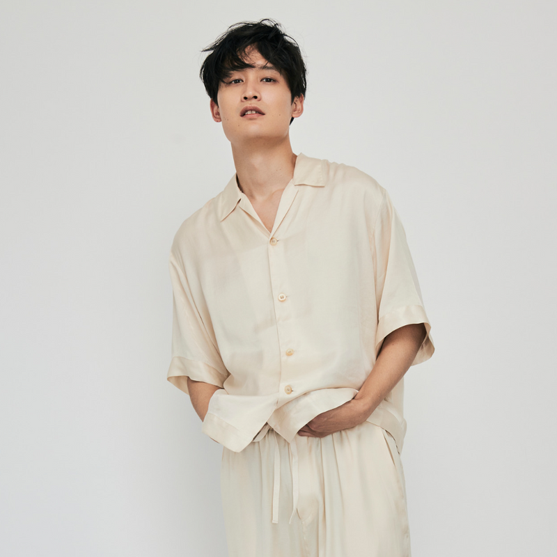 Flow TENCEL™ LUXE Camp-Collar Short Sleeve Shirt