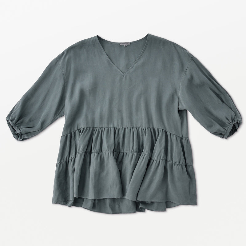 Flow TENCEL™ LUXE 泡泡袖衬衫（日本制造）