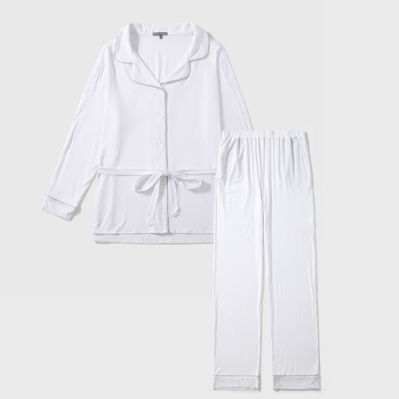 Silktouch TENCEL™ Modal Air Long Sleeve Pyjama Set with lace