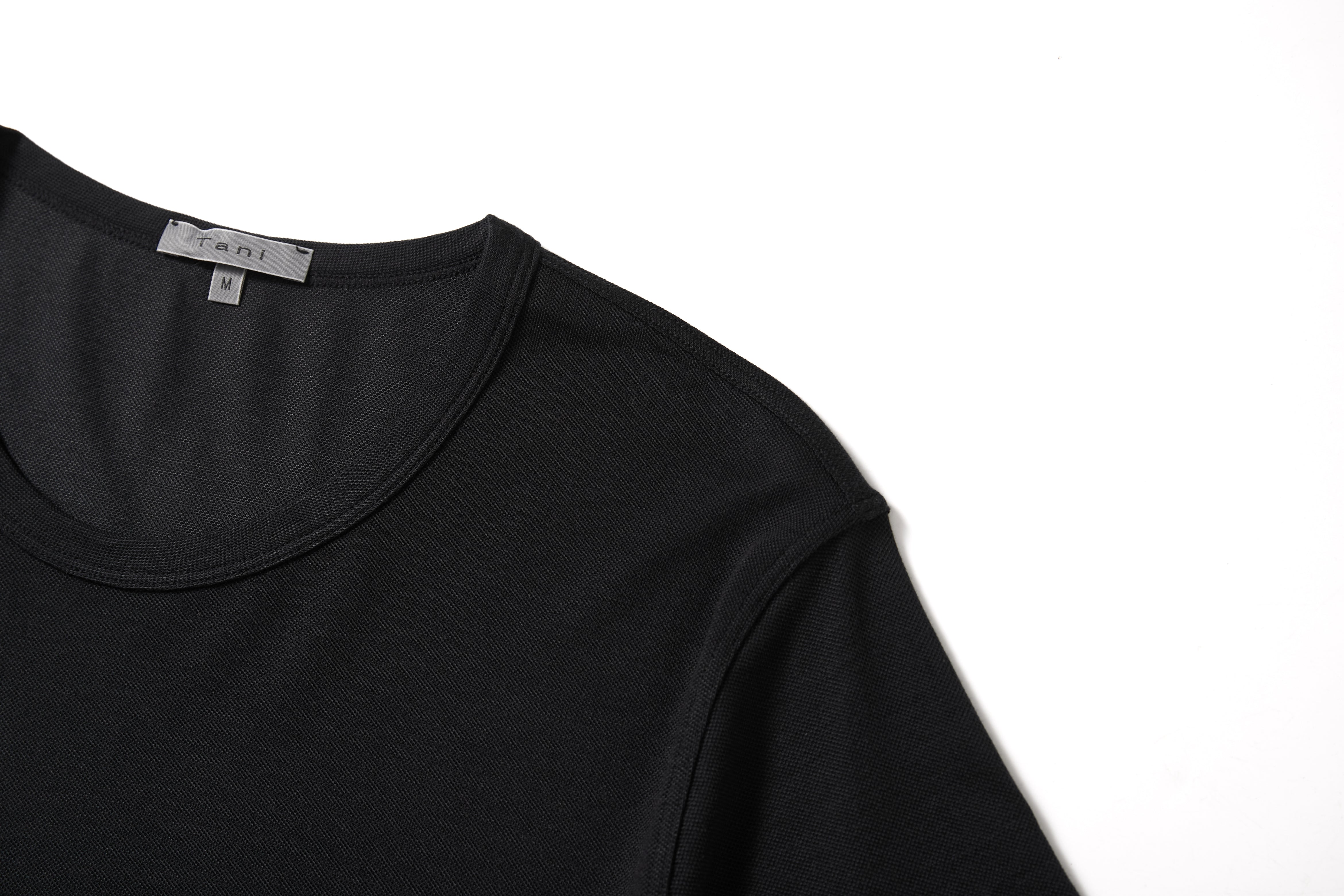 Breathable TENCEL™ Lyocell pique knit round neck tee for active comfort and moisture control.