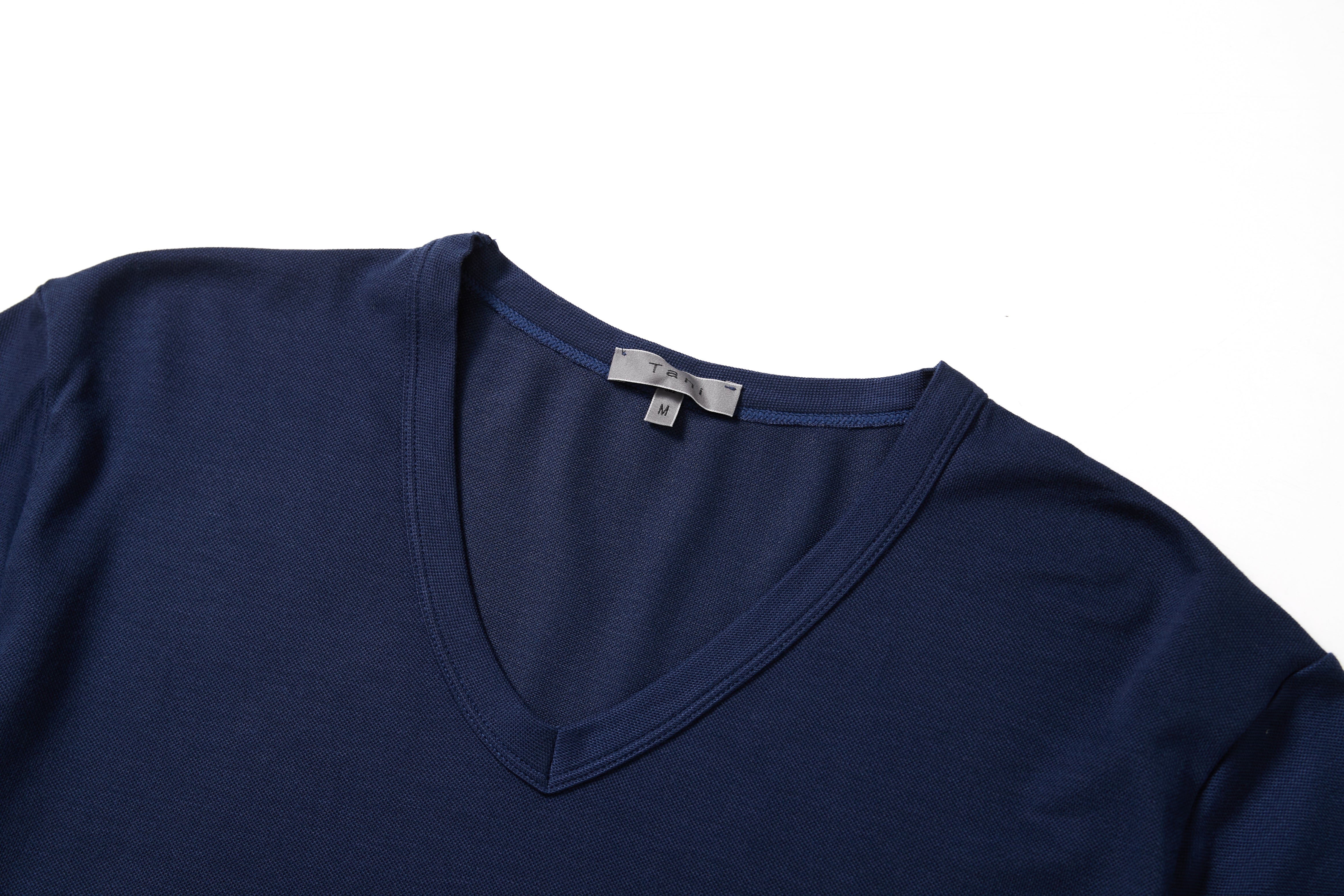 Active TENCEL™ Lyocell V-Neck Tee, breathable pique knit for comfort and cooling airflow.