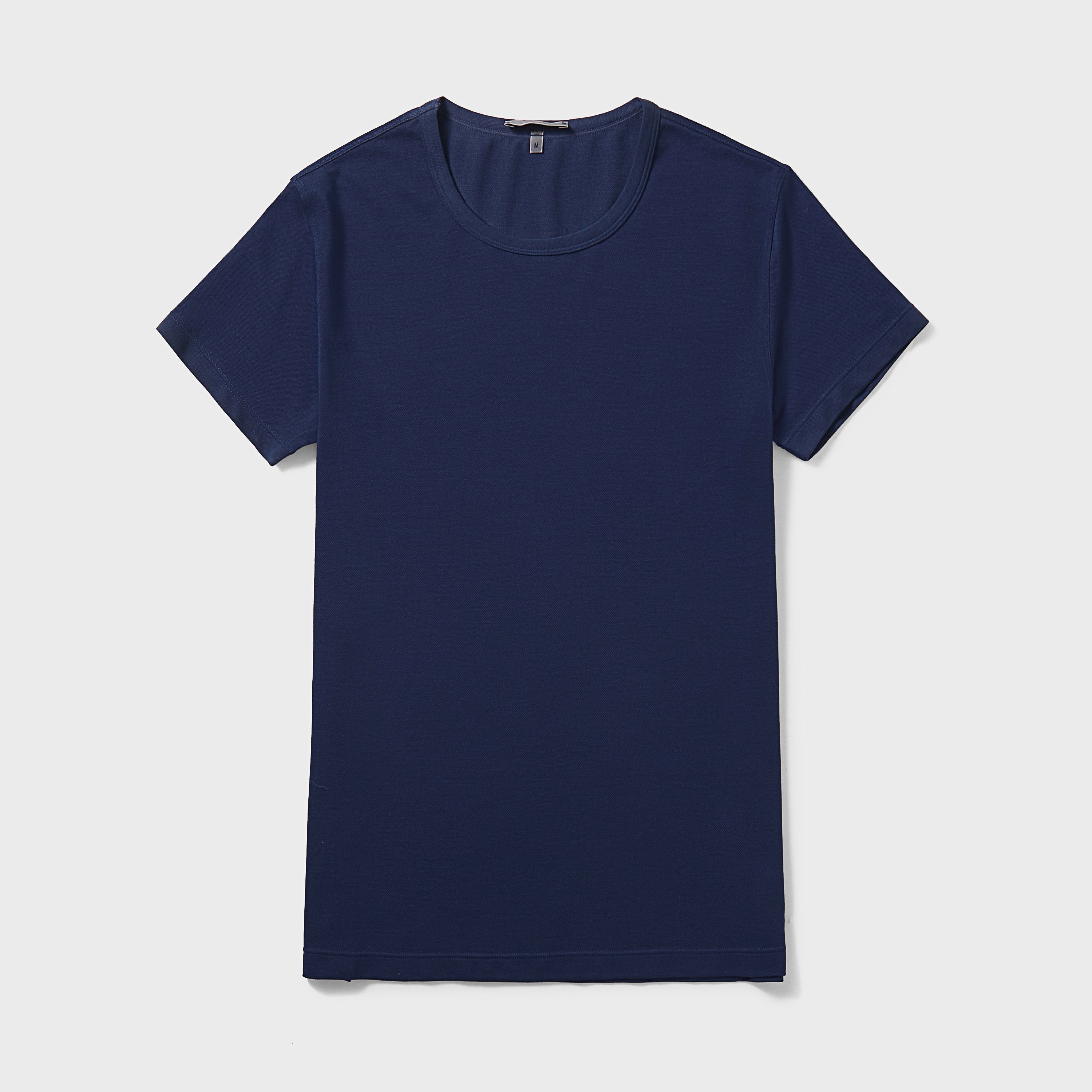 Active TENCEL™ Lyocell pique knit round neck tee for breathable comfort and moisture control.