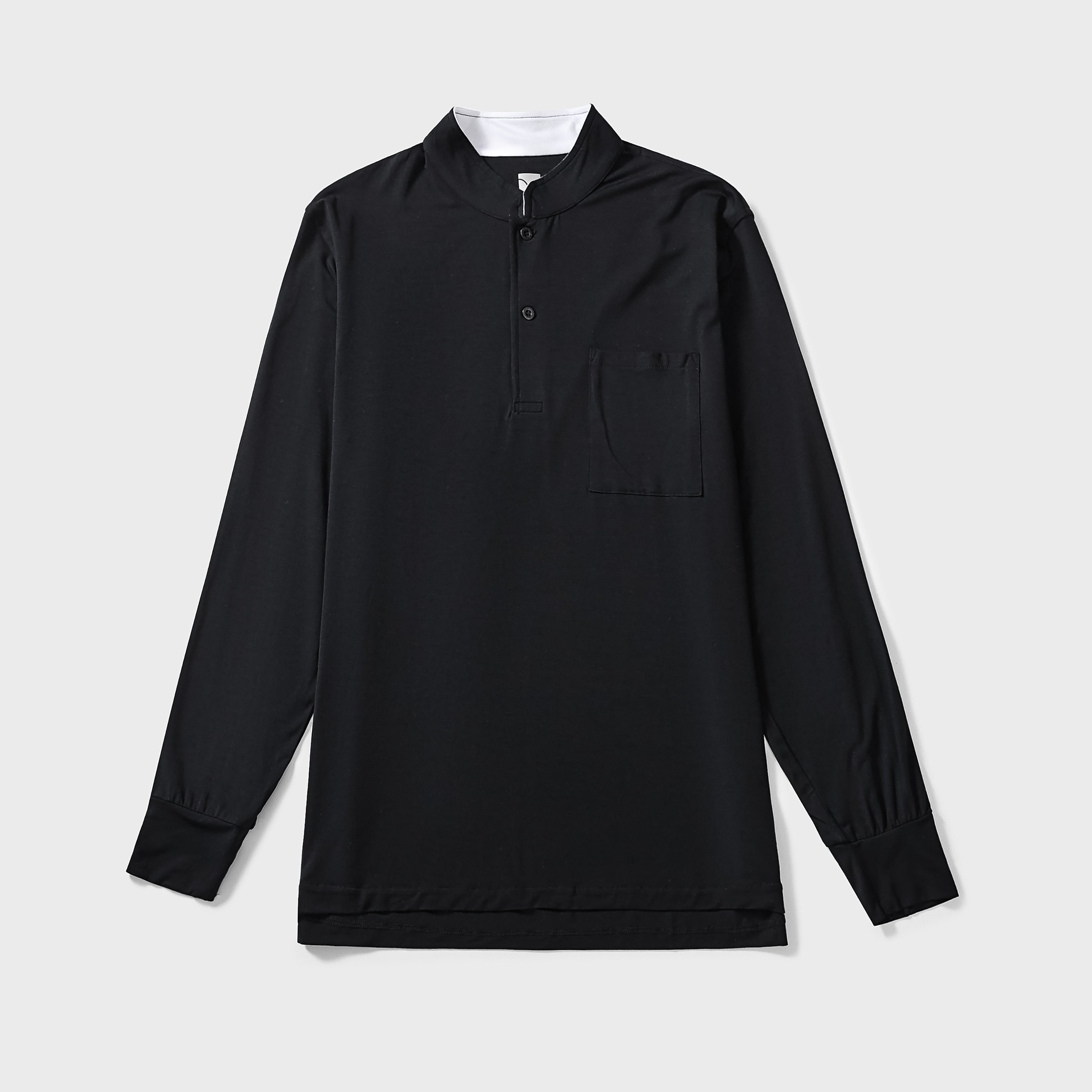 Silktouch TENCEL™ Modal Air Henley Neck Long Sleeve Top