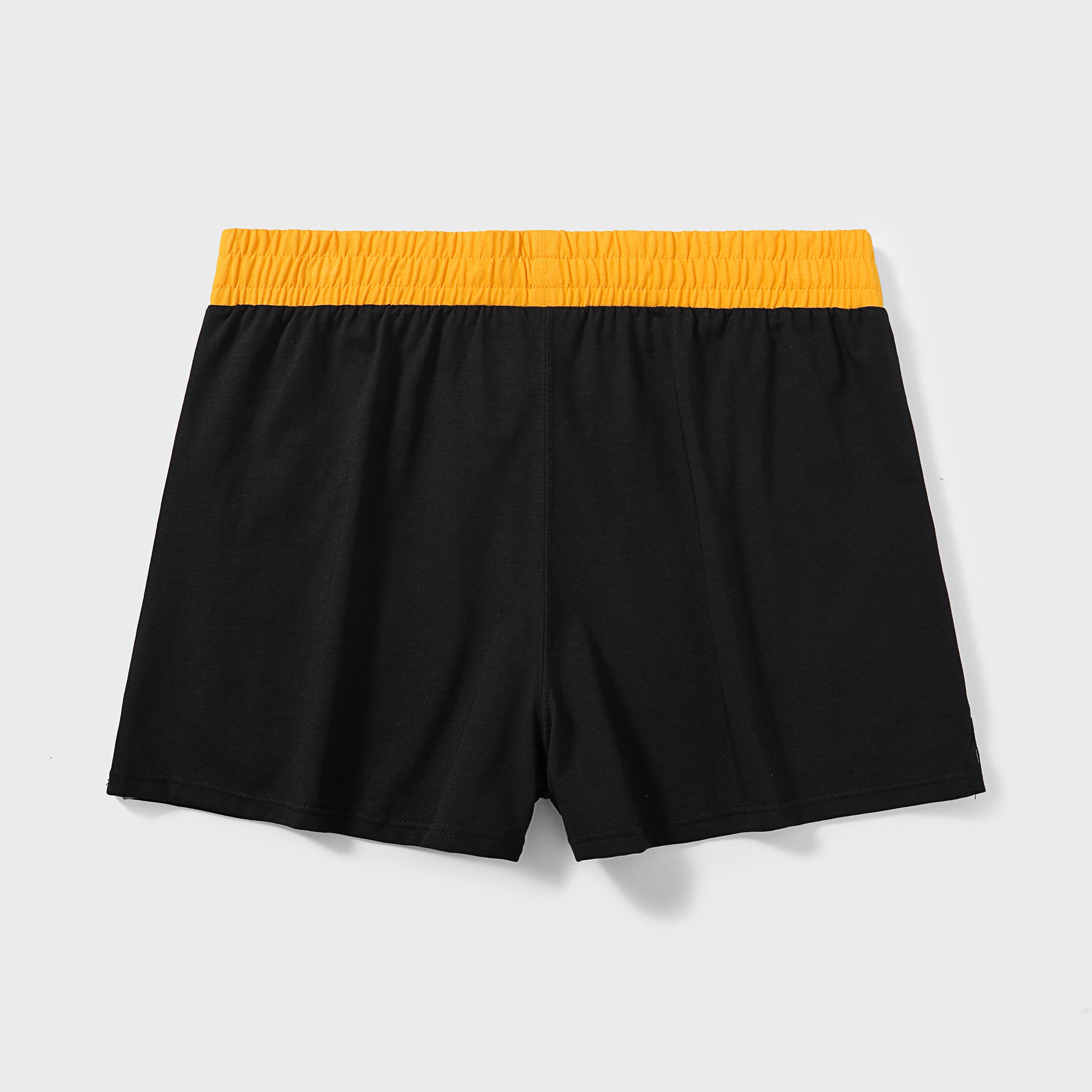 Cool Cotton Shorts with contrasting waistband, lightweight, wrinkle-resistant, stylish comfort.