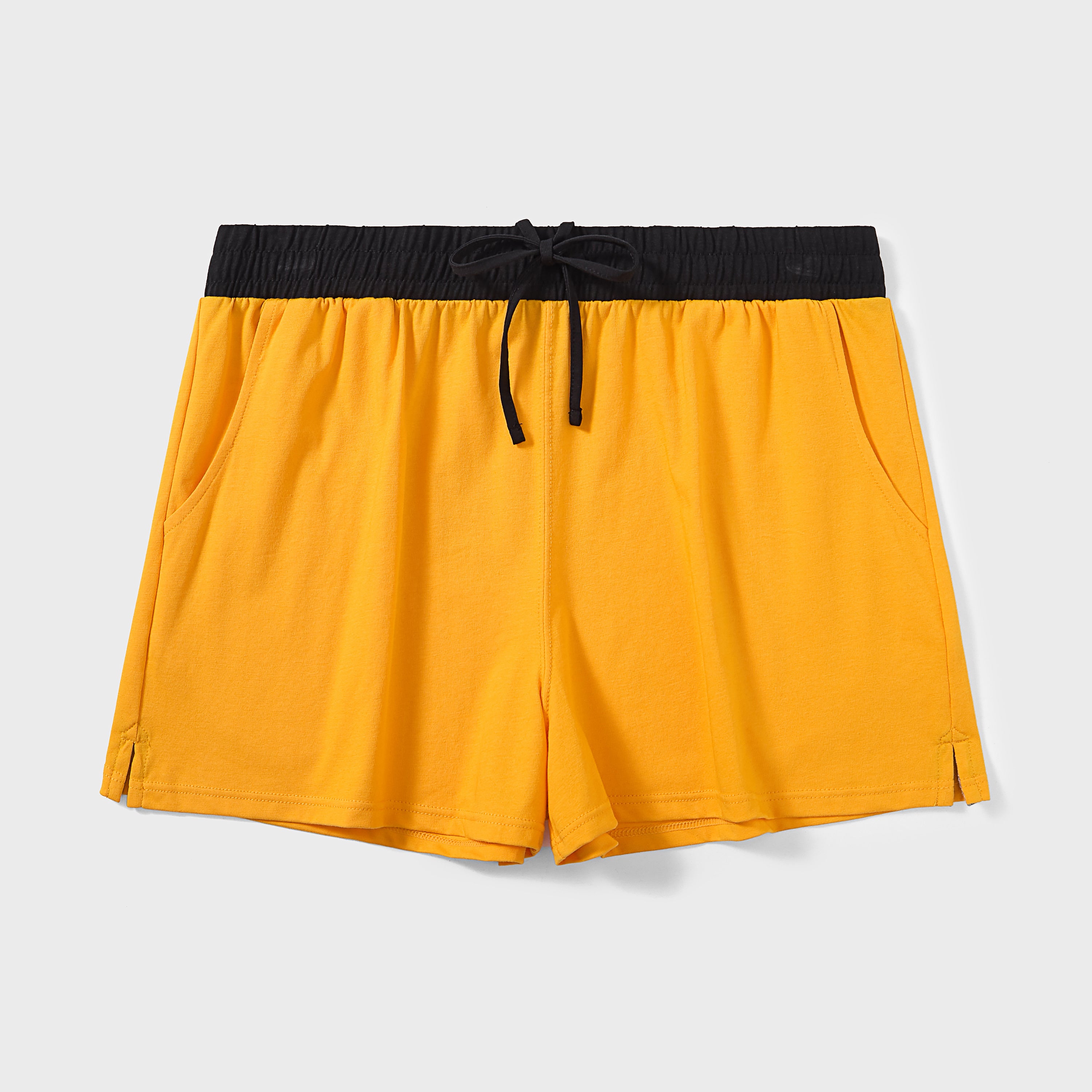 Women's Cool Cotton Shorts with contrasting waistband, lightweight, wrinkle-resistant fabric.