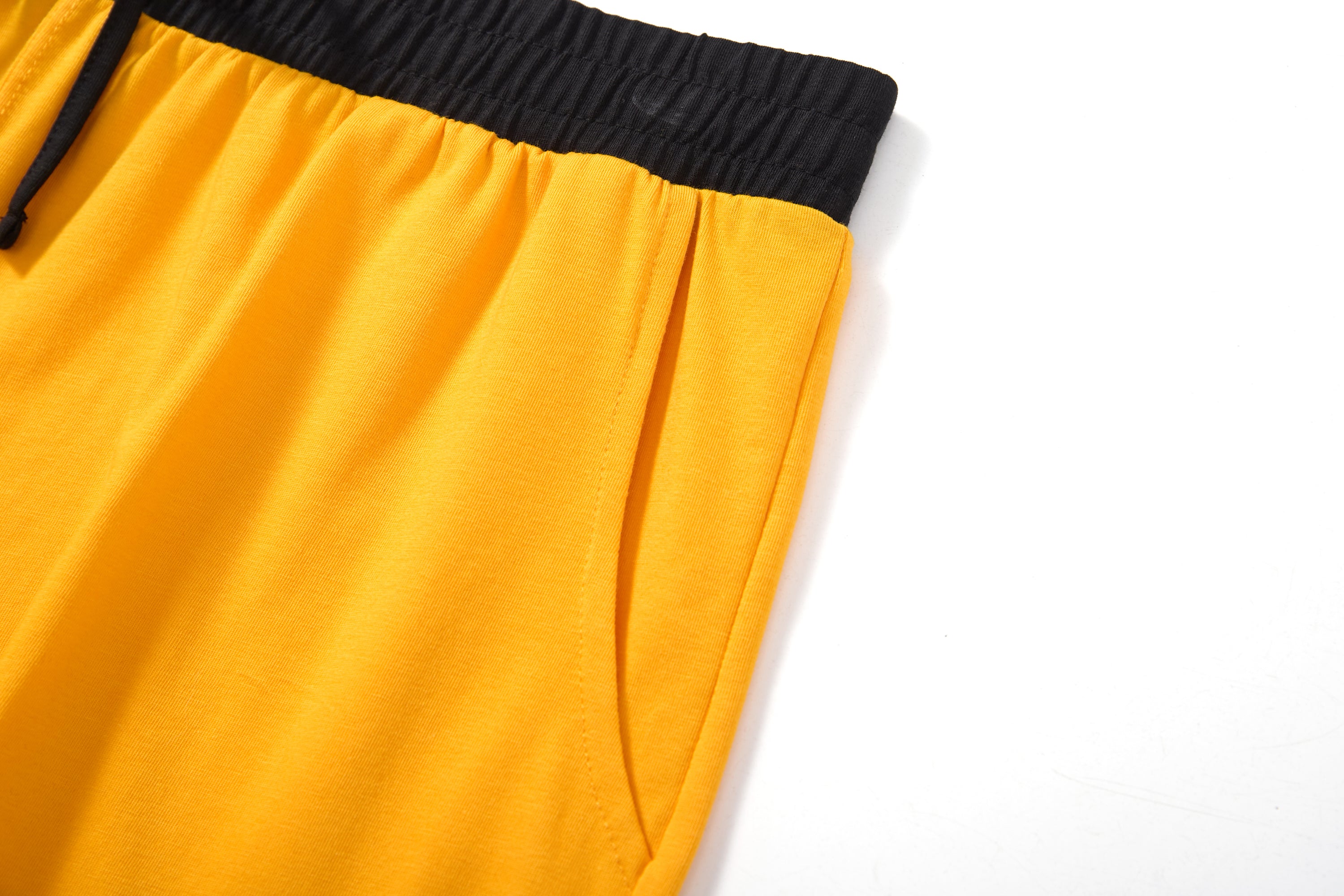 Cool Cotton Shorts with contrasting waistband, lightweight, wrinkle-resistant, and eco-friendly.
