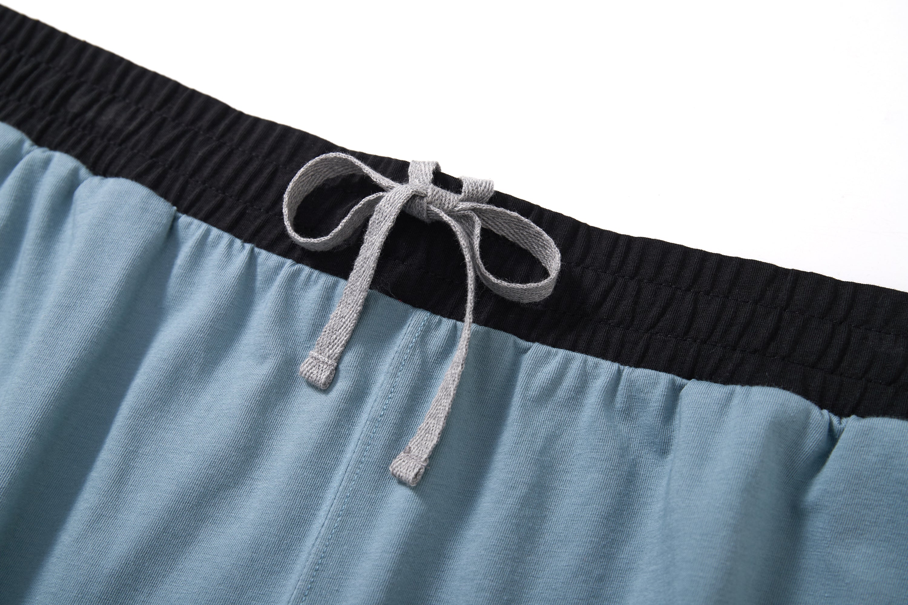 Cool Cotton Shorts with contrasting waistband, lightweight, wrinkle-resistant, eco-friendly fabric.