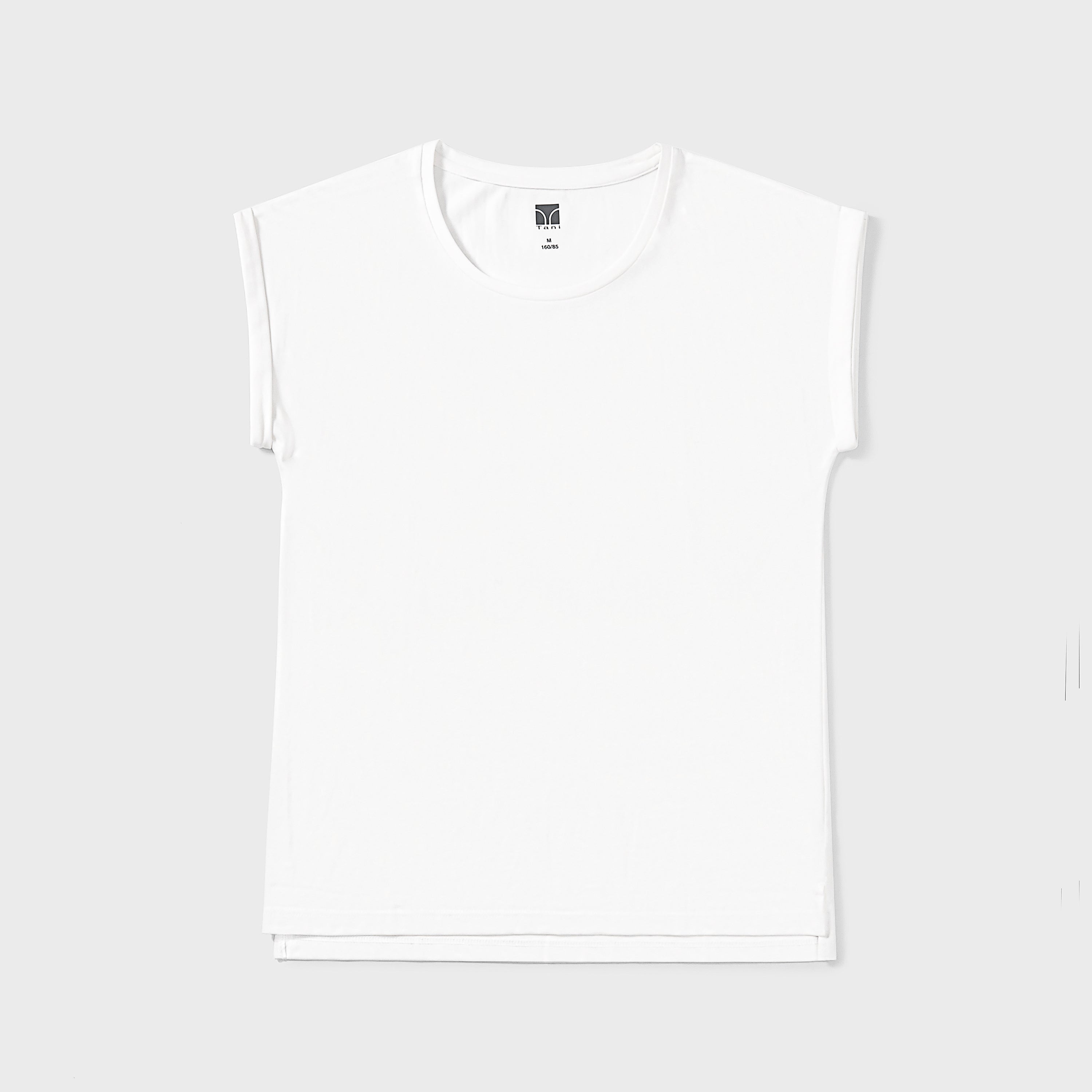 Cool Cotton Cap Sleeve Relaxed Top in lightweight fabric, perfect for casual or workwear.