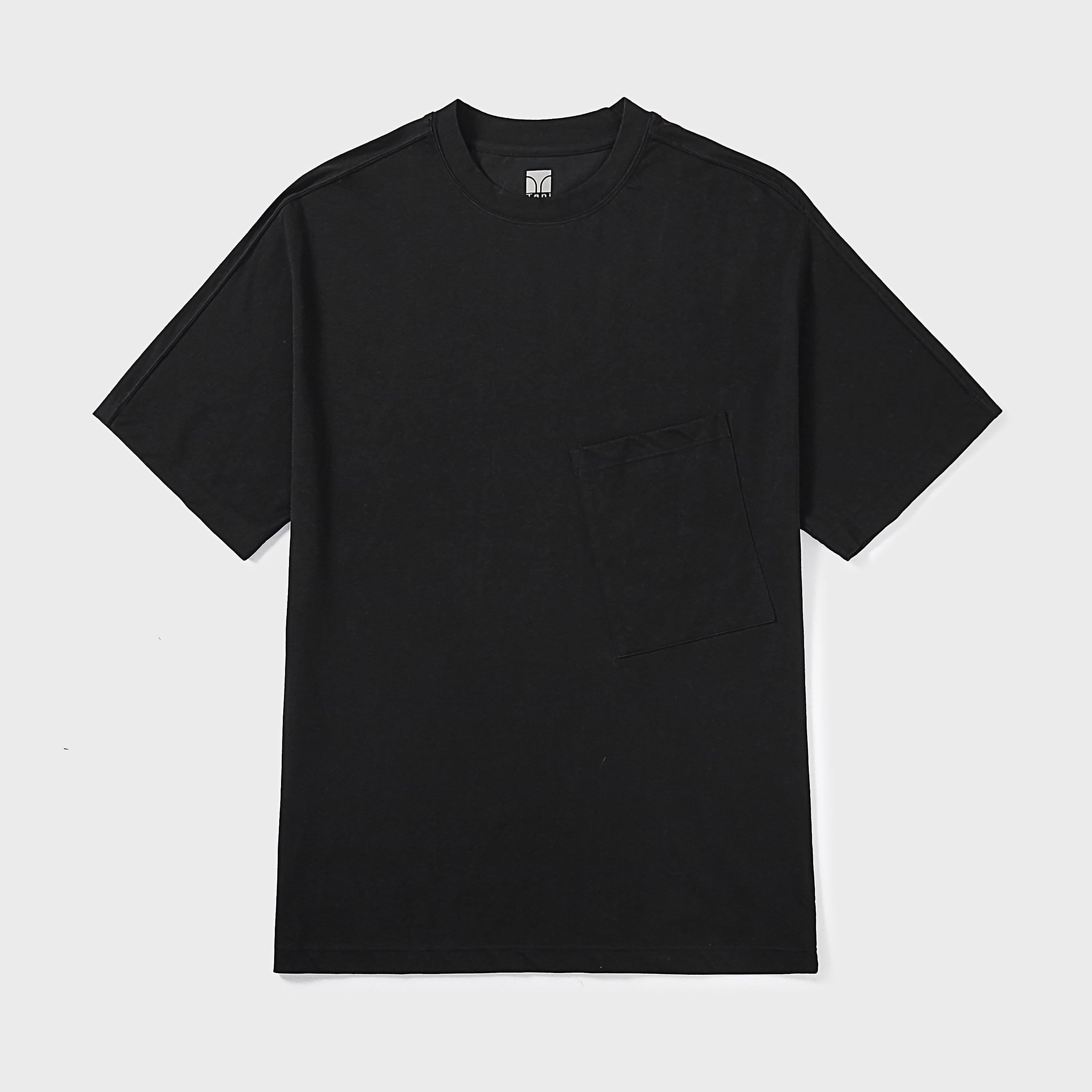 Men's Cool Cotton Breeze Oversized Tee with chest pocket, lightweight, eco-friendly fabric.