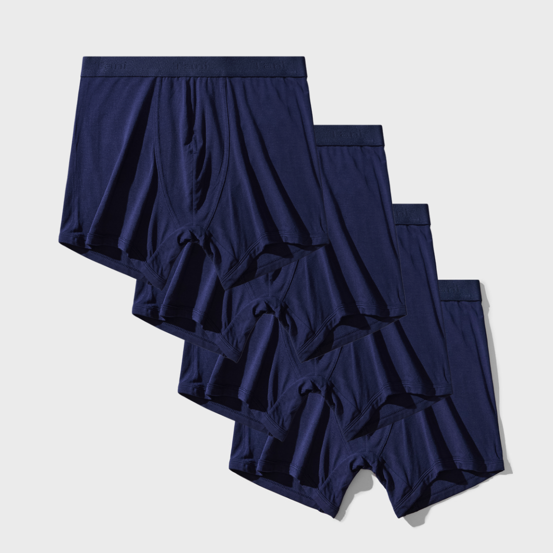 4 pack of Silktouch TENCEL™ Modal boxer briefs with soft waistband and moisture-wicking support.
