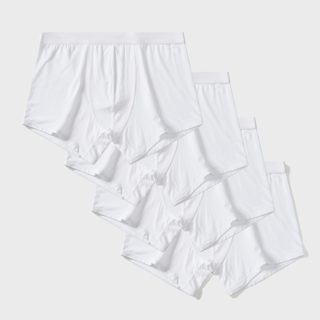 4 Pack Silktouch TENCEL™ Modal Boxer Briefs with soft waistband and moisture-wicking technology.