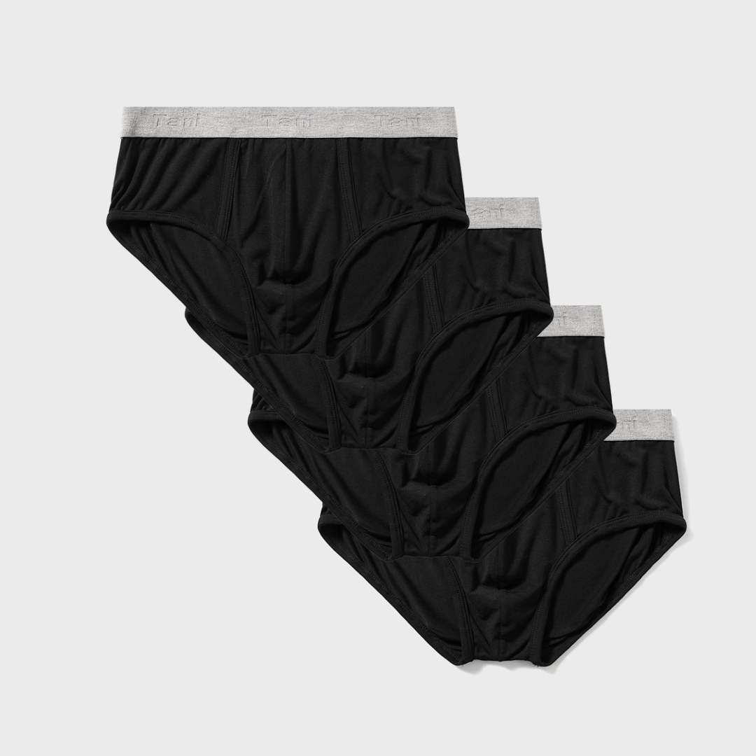 4 Pack Silktouch TENCEL™ Modal Air Waistband Briefs with breathable, no-roll support.