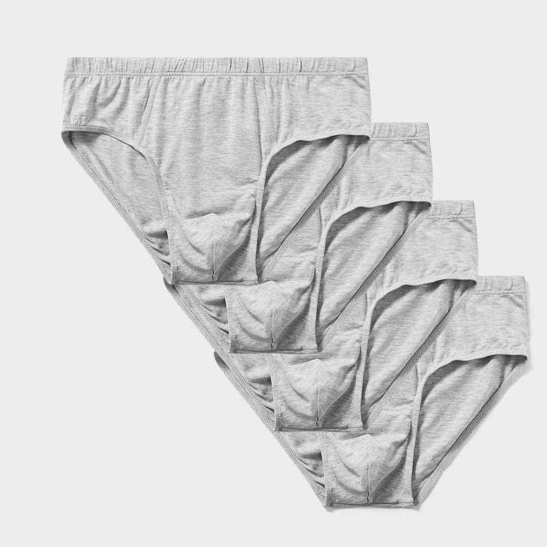 4 Pack Silktouch TENCEL™ Modal Air Briefs with soft waistband and breathable, moisture-wicking fabric.