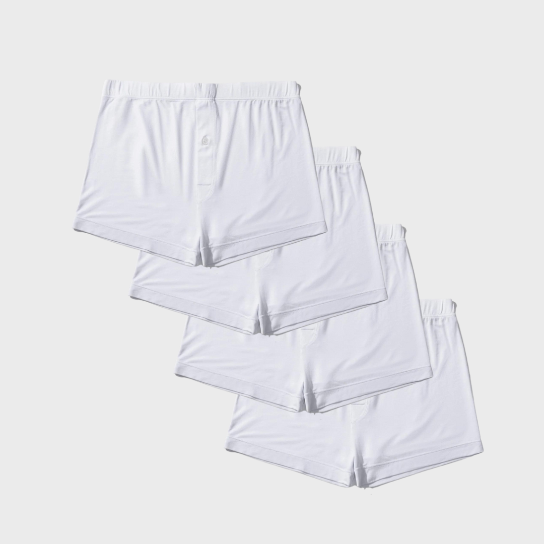 4 Pack Silktouch TENCEL™ Modal Air Boxer: Soft, breathable, low-rise comfort with button fly.