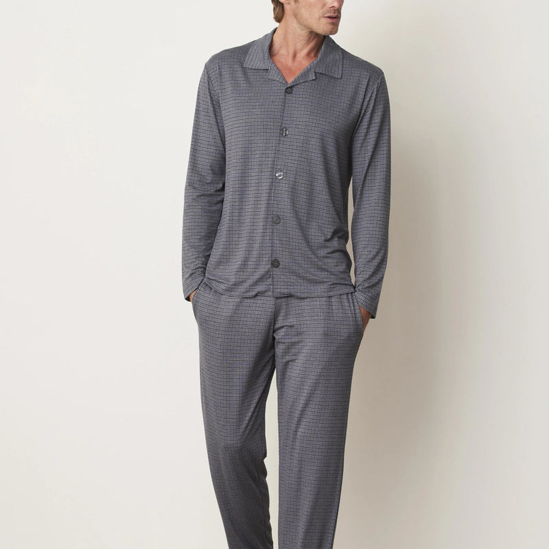 Jacquard Long Sleeve Pyjama Set - Tani Comfort - Pyjama