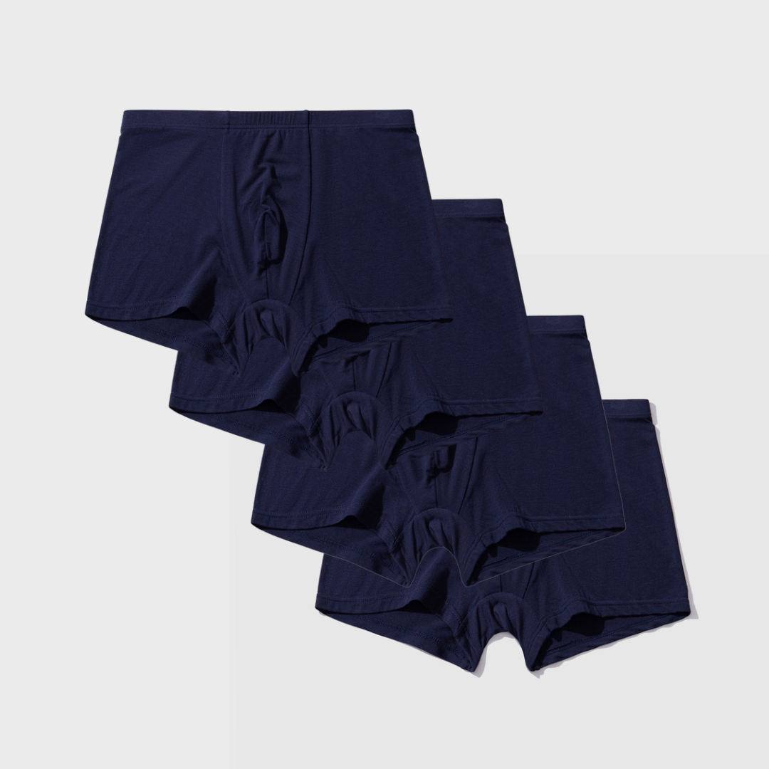4 Pack Silktouch TENCEL™ Modal Air Boxer Trunks in soft fabric for comfort and support.