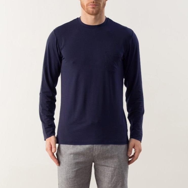 Silktouch Long Sleeve Tee with Chest Pocket - Tani Comfort - Tee