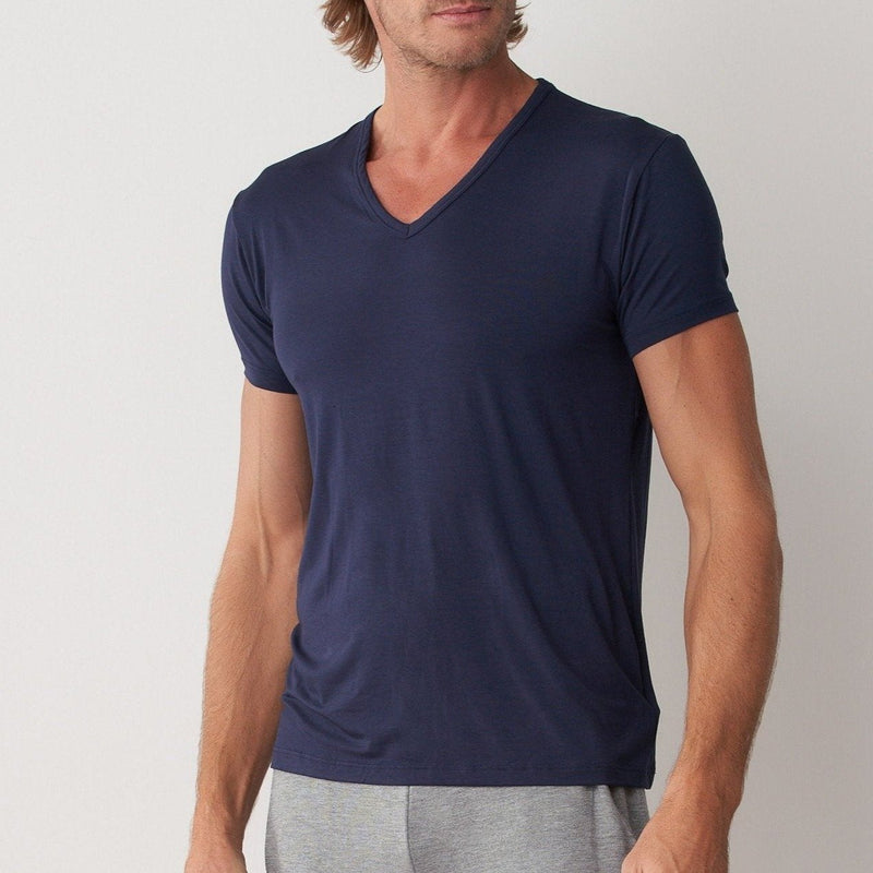 Silktouch Low Cut V Neck Short Sleeve Tee - Tani Comfort - Tee