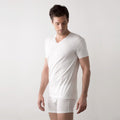 Swiss Cotton™ Seamless V Neck Short Sleeve Tee